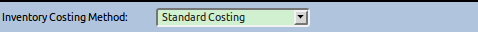 system parameters costing flag screen